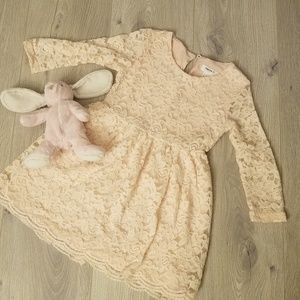 Toddler girl blush pink lace dress 5t